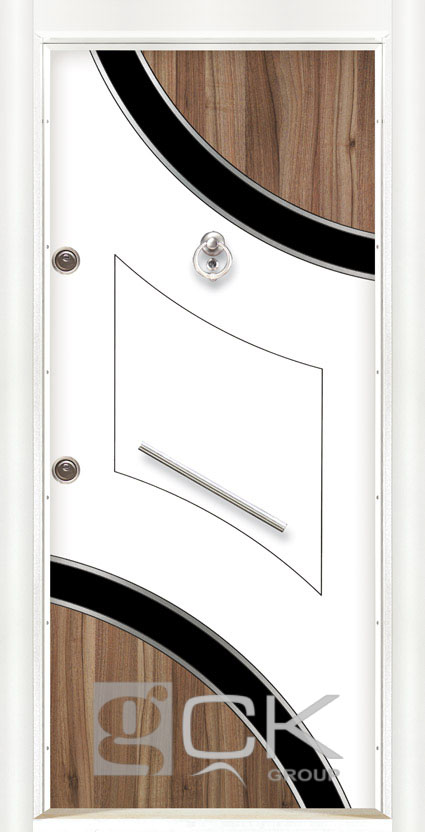 أبواب لامينوكس لونين 5301 - أبيض/ جوز اسبرتا/ أسود