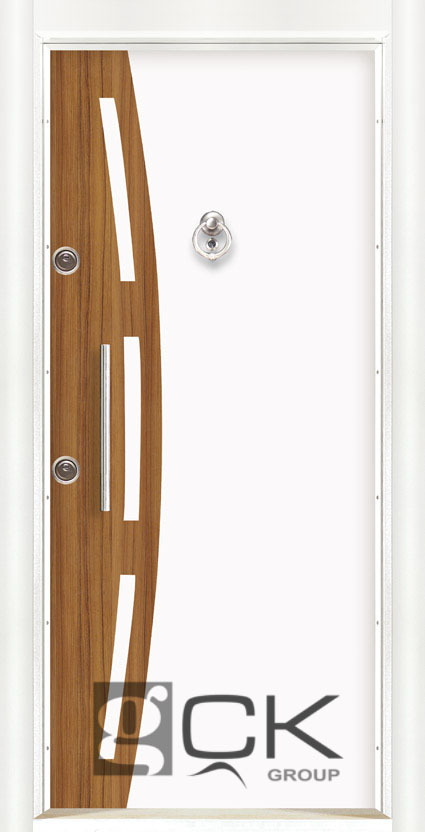 أبواب لامينوكس لونين 5302 - أبيض/ جوز امريكي
