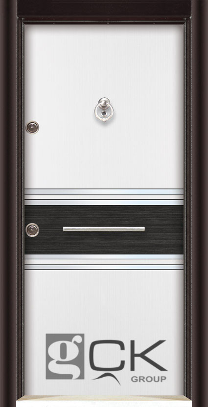 أبواب لامينوكس لونين 5306 - أبيض/ لؤلؤة سوداء 